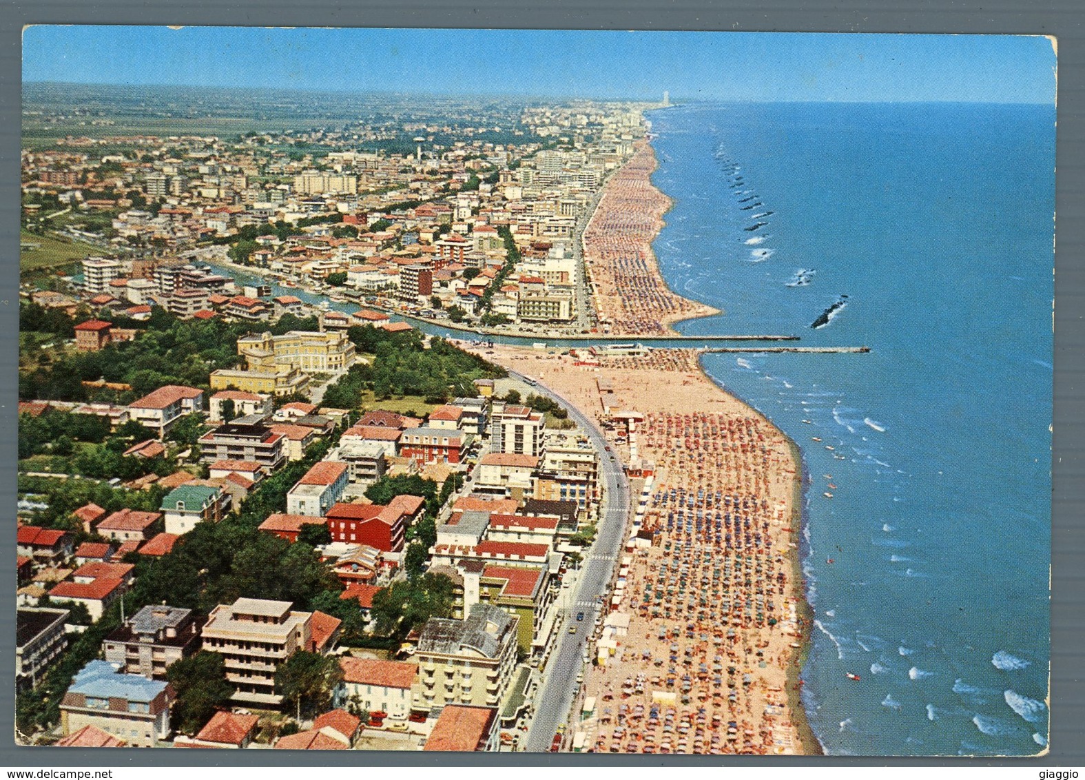 °°° Cartolina - Bellaria - Igea Marina Panorama Dall'aereo Viaggiata °°° - Rimini