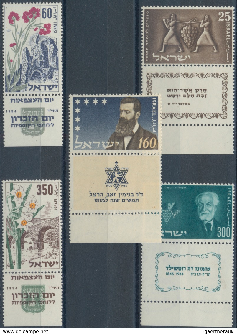 Israel: 1954/1978, Huge Stock With Year Sets In The Following Amounts And Completeness: 1954(300); 1 - Lettres & Documents
