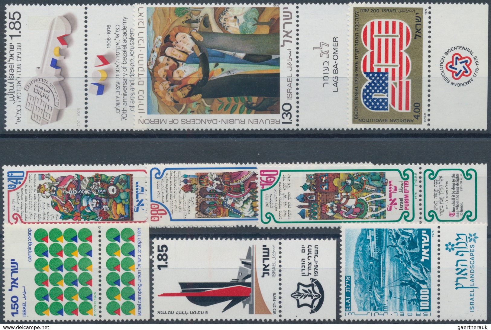 Israel: 1954/1978, Huge Stock With Year Sets In The Following Amounts And Completeness: 1954(300); 1 - Lettres & Documents