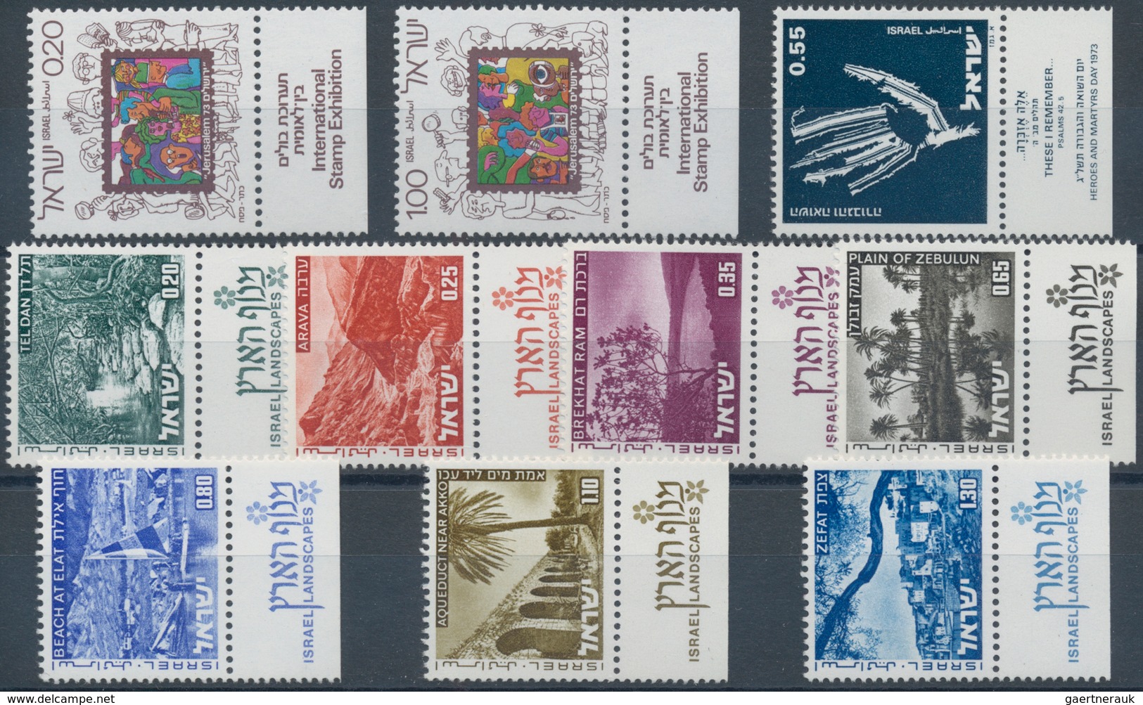 Israel: 1954/1978, huge stock with year sets in the following amounts and completeness: 1954(300); 1