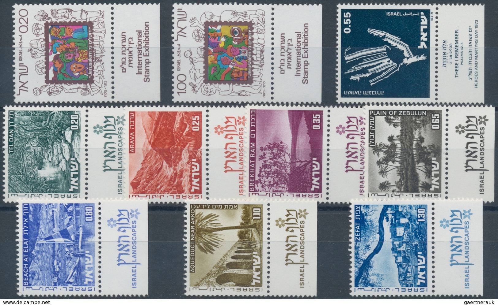 Israel: 1954/1978, huge stock with year sets in the following amounts and completeness: 1954(300); 1