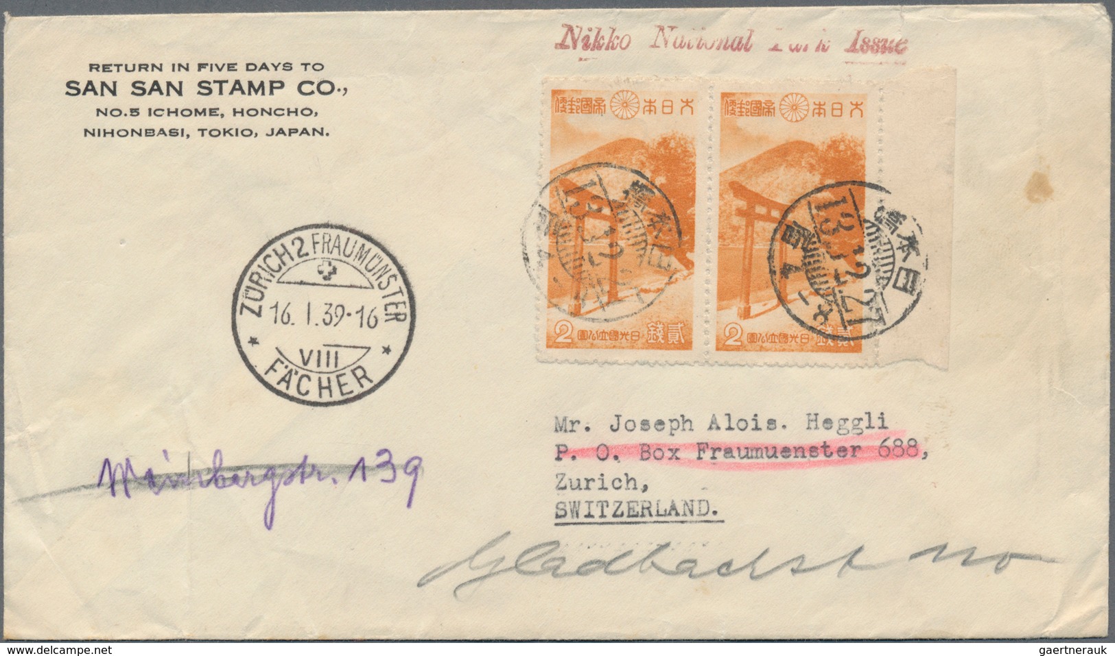 Japan: 1899/1995 (ca.), Lot Covers/used Ppc (57) Exclusively To Switzerland Inc. 1972 "SAPPORO OLYMP - Other & Unclassified