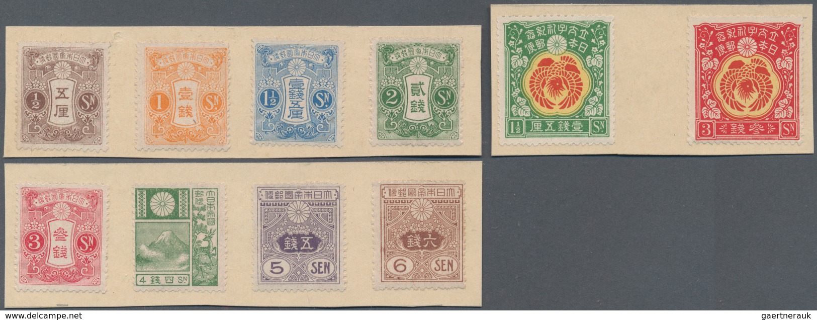 Japan: 1914/23, Mostly Definitives Pasted On Cout-outs From 1924 Official Stamp Album Inc. Tazawa Gr - Autres & Non Classés