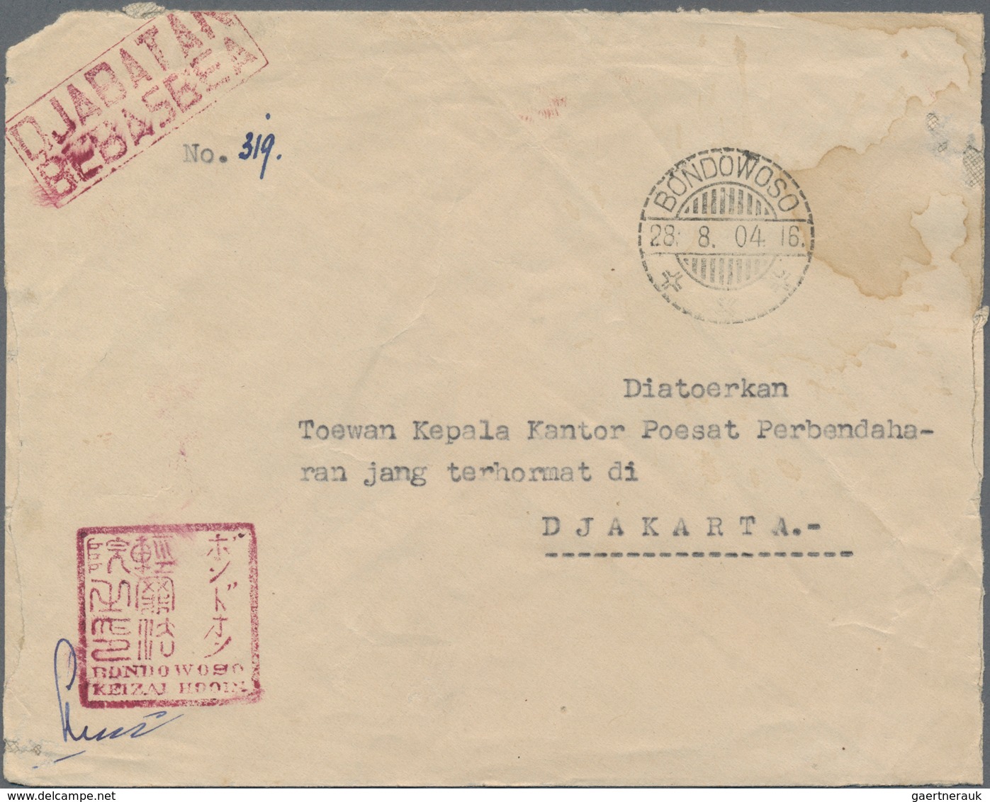 Japanische Besetzung  WK II - NL-Indien / Java / Dutch East Indies: 1942/45, Official Covers From St - Indonesien