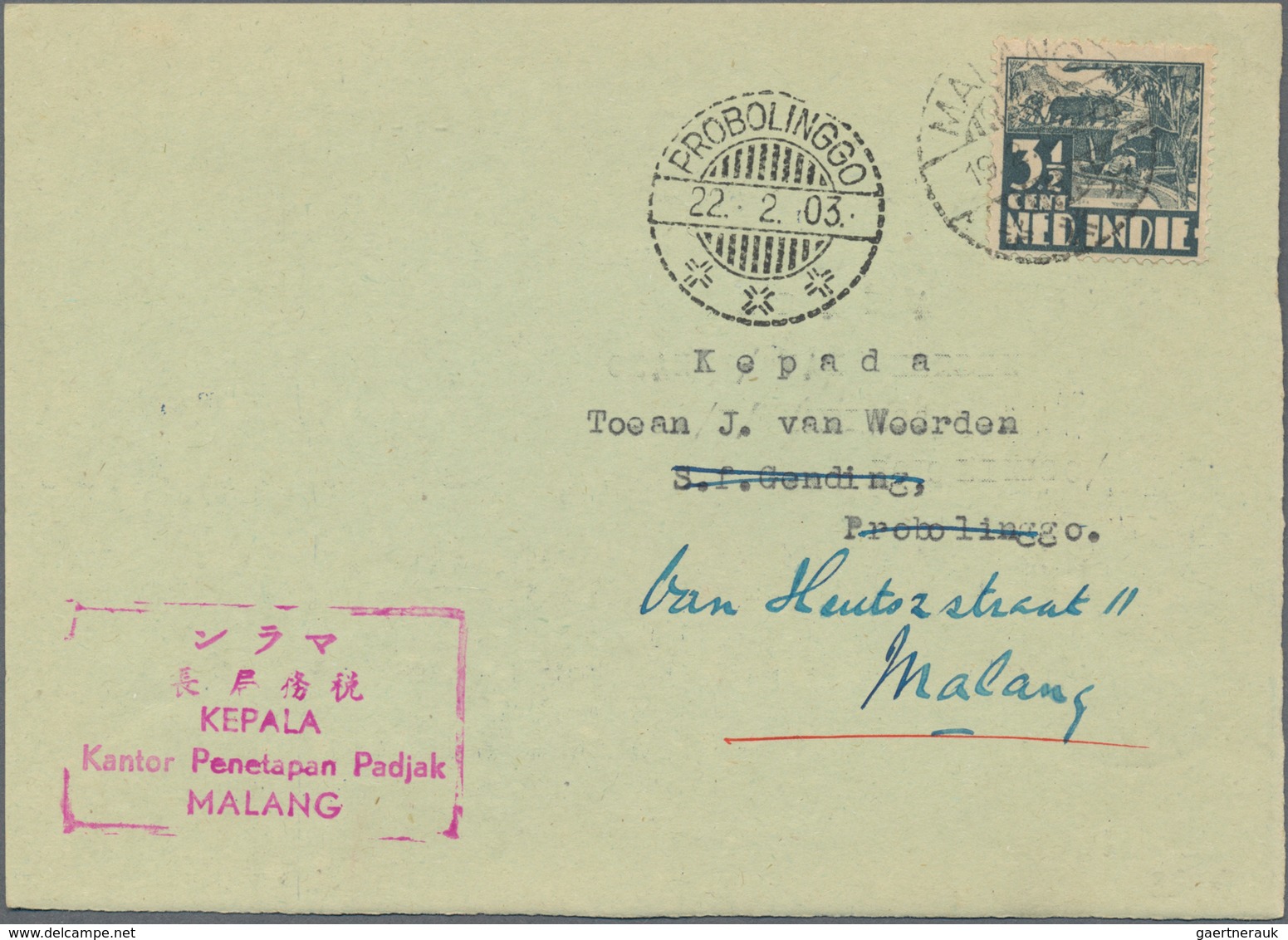 Japanische Besetzung  WK II - NL-Indien / Java / Dutch East Indies: 1942/45, Official Covers From St - Indonesia