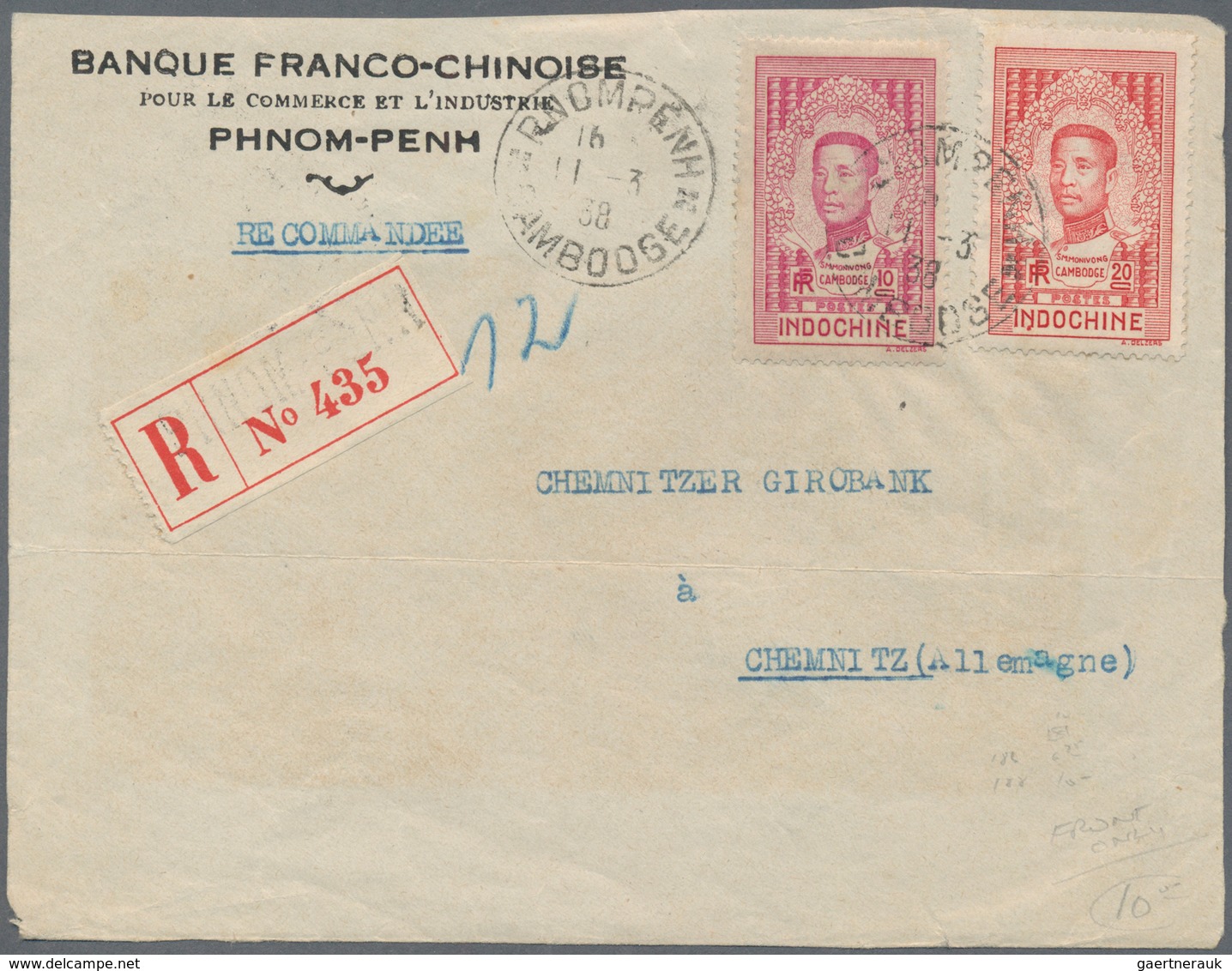 Kambodscha: 1938/2005, Covers/used Ppc (21, Inc. 7 With Censormarks 1970/73 Or French Military Card - Cambodge