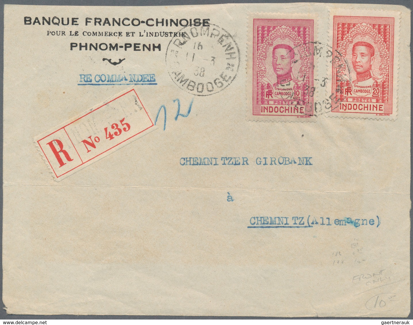 Kambodscha: 1938/2005, Covers/used Ppc (21, Inc. 7 With Censormarks 1970/73 Or French Military Card - Cambodia