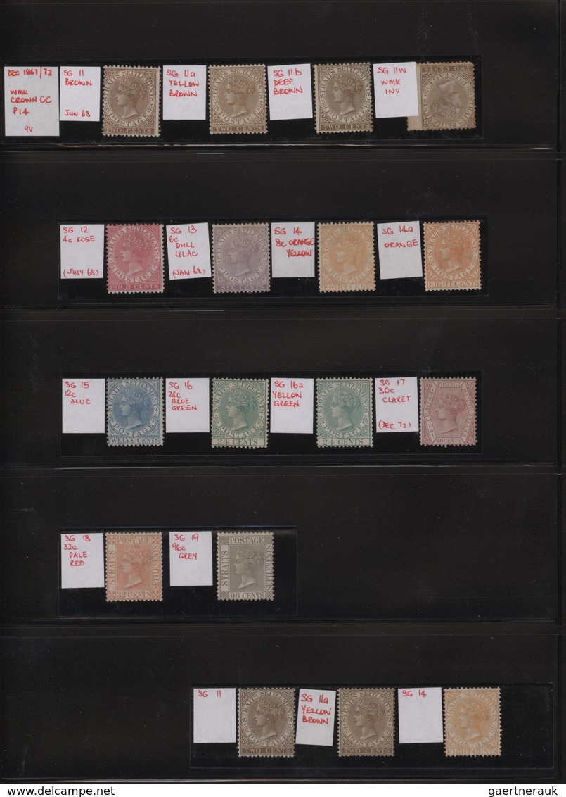 Malaiische Staaten - Straits Settlements: 1867-1940's: MINT & SPECIALIZED Collection Of The Straits - Straits Settlements