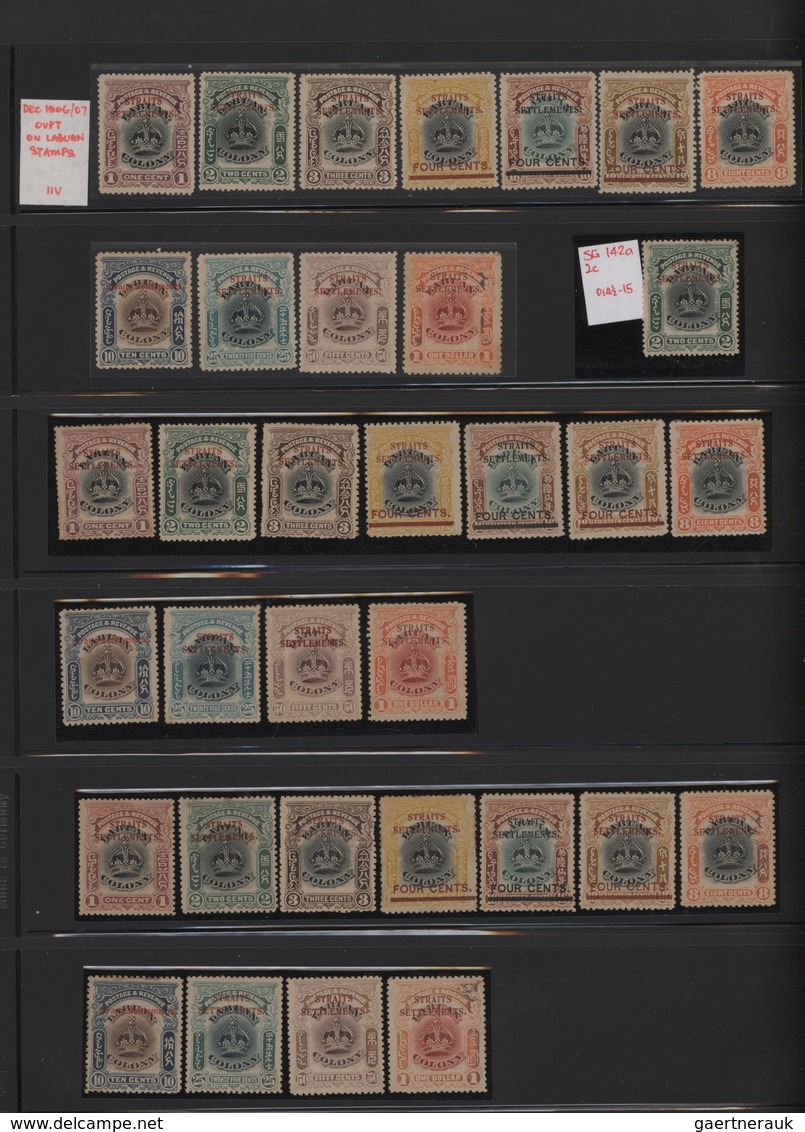 Malaiische Staaten - Straits Settlements: 1867-1940's: MINT & SPECIALIZED Collection Of The Straits - Straits Settlements