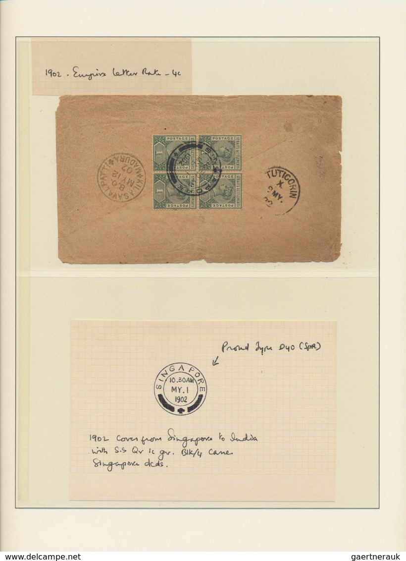 Malaiische Staaten - Straits Settlements: 1887-1947 POSTAL HISTORY: Collection Of 45 Covers, Letters - Straits Settlements