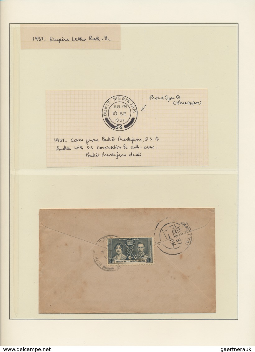 Malaiische Staaten - Straits Settlements: 1887-1947 POSTAL HISTORY: Collection of 45 covers, letters