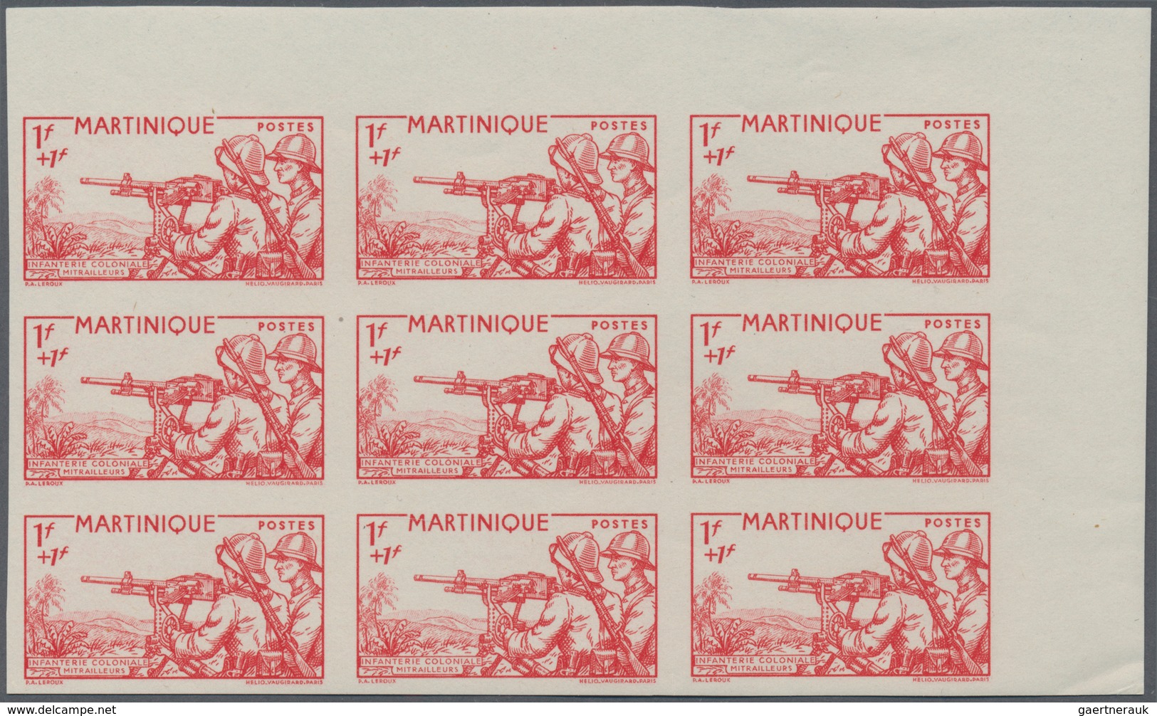 Martinique: 1941, Defence Of Empire, 1fr.+1fr. And 2.50fr.+1fr., Two Values In Imperforate Blocks Of - Other & Unclassified