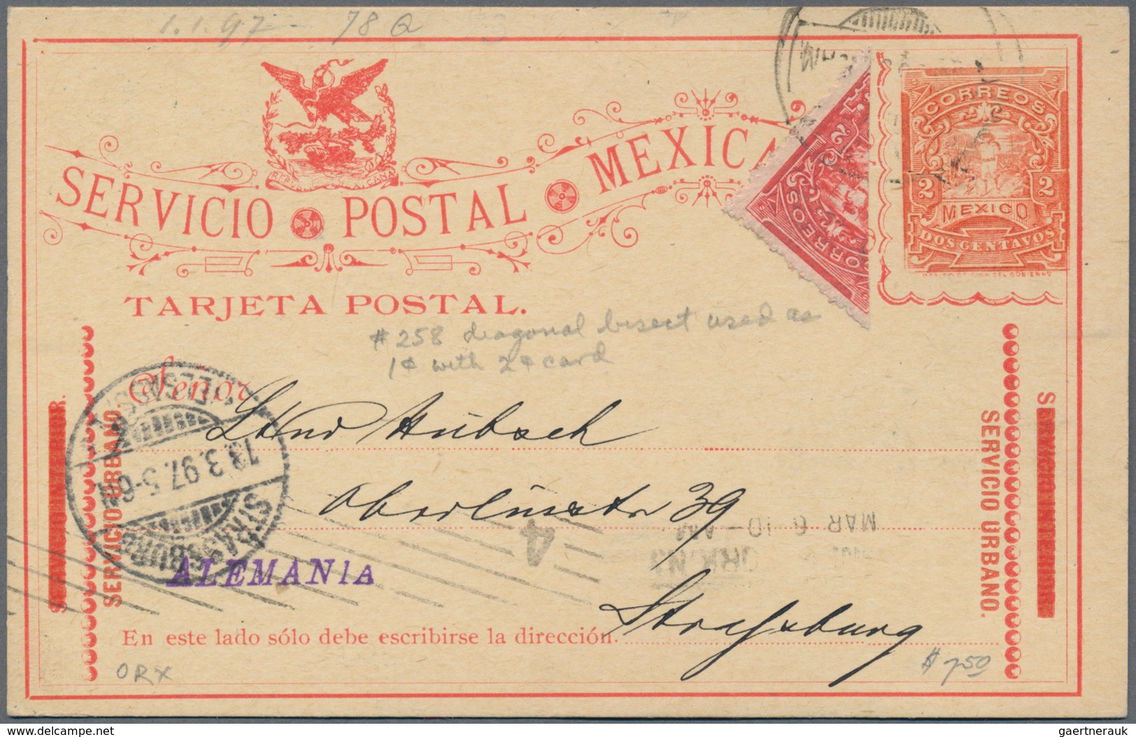 Mexiko: 1895/1970, Accumulation Of About 859 Covers And Cards Comprising Stationery Cards Used And U - Mexico