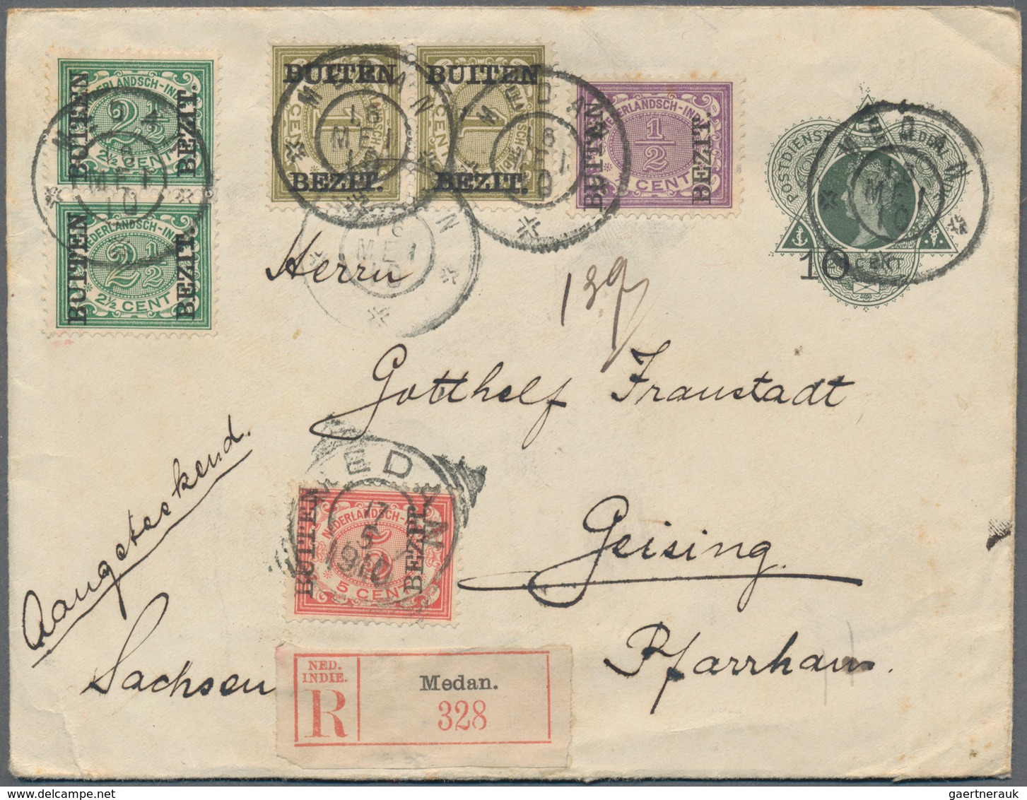 Niederländisch-Indien: 1862/1946, Covers/used Ppc (20), Stationery (22) Inc. Airmail, Registration, - Indes Néerlandaises