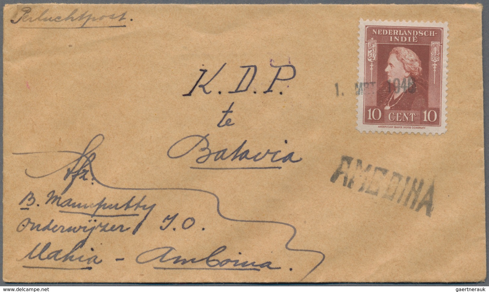 Niederländisch-Indien: 1880/1950 Ca., Comprehensive Lot Of Ca.270 Covers, Cards And Stationeries, Co - Netherlands Indies