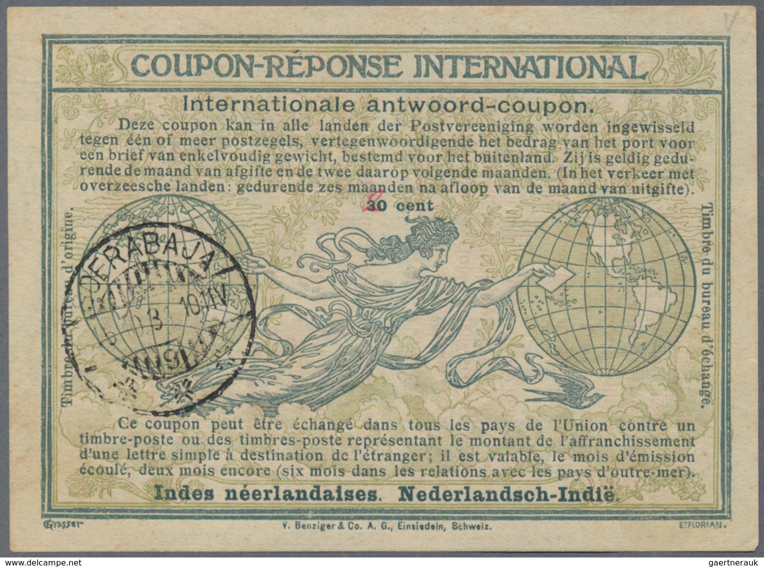 Niederländisch-Indien: 1942/82, Lot Of International Reply Coupons, Inc. 20 C./30 C. (3), 20 C., 17 - Niederländisch-Indien