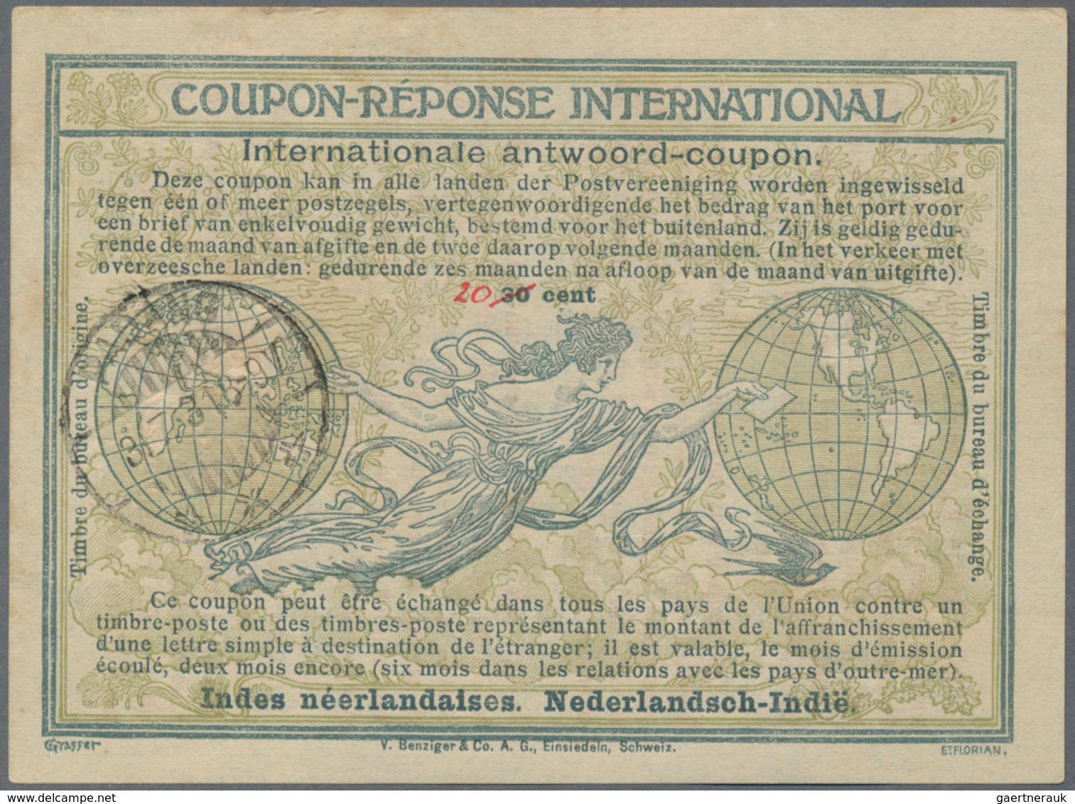 Niederländisch-Indien: 1942/82, Lot Of International Reply Coupons, Inc. 20 C./30 C. (3), 20 C., 17 - Netherlands Indies