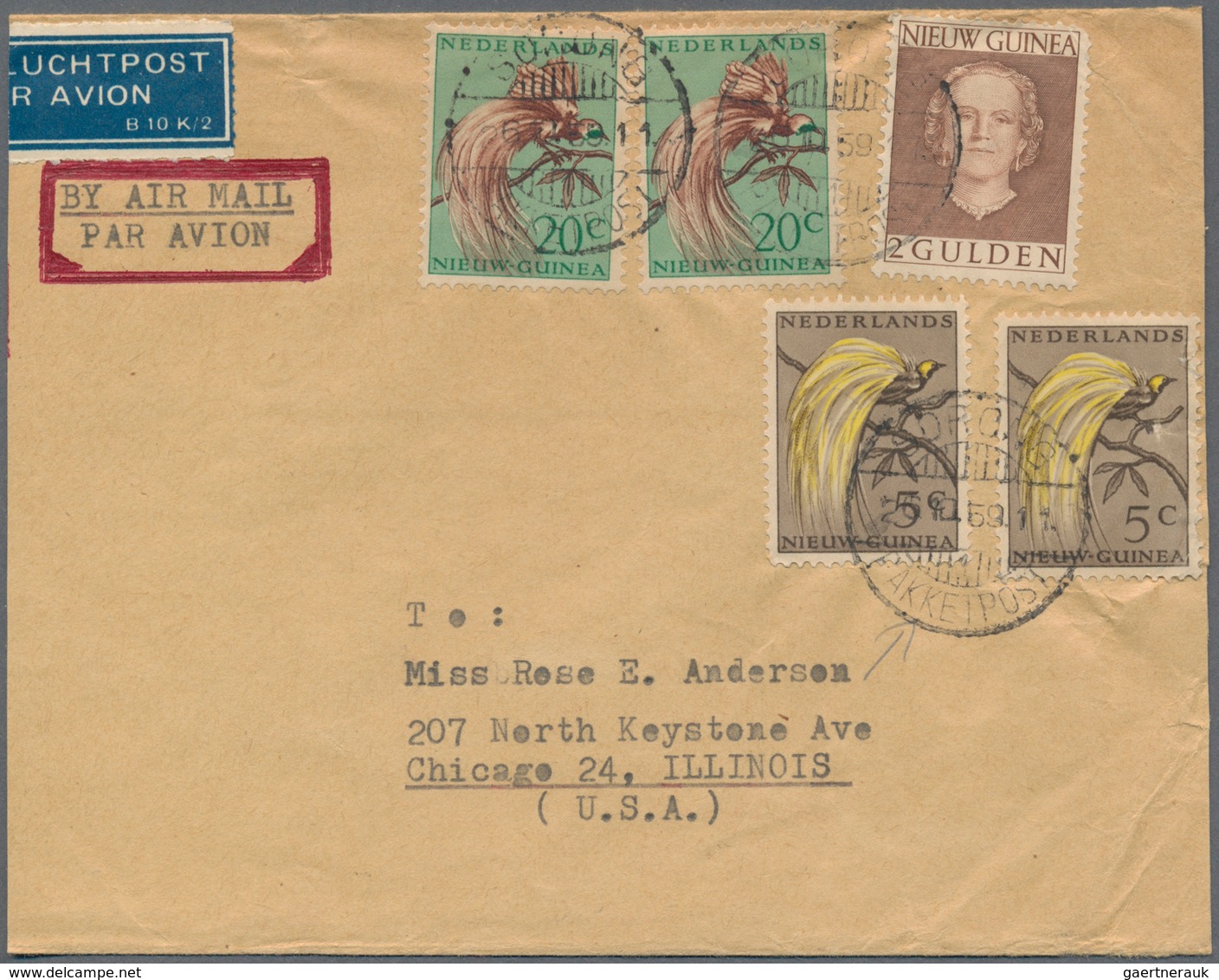 Niederländisch-Neuguinea: 1952/63, Covers/stationery Of Dutch New Guinea (4) Or UNTEA-ovpt. On Same - Nouvelle Guinée Néerlandaise