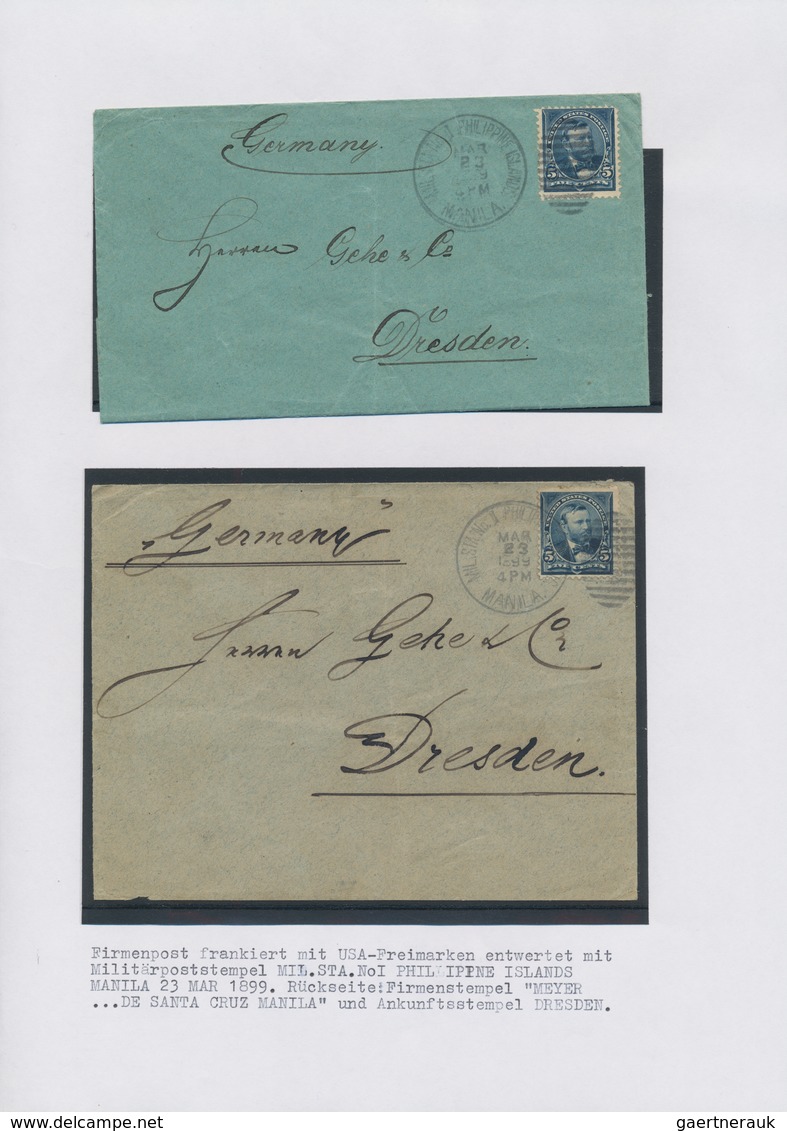 Philippinen: 1850-1946: "The Postal History of the Philippines": Specialized collection of hundreds