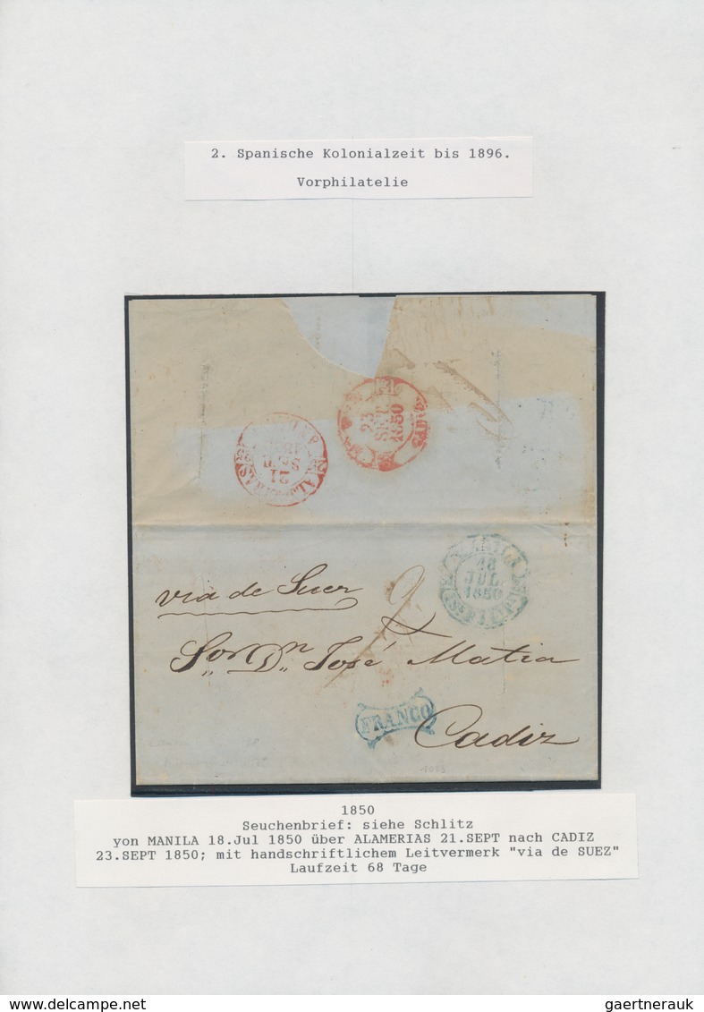 Philippinen: 1850-1946: "The Postal History of the Philippines": Specialized collection of hundreds