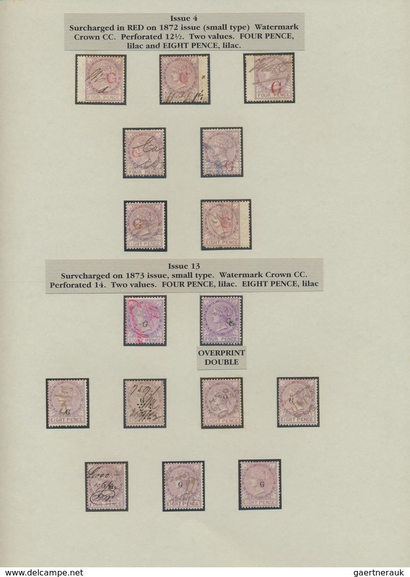 Griqualand-West: 1877-1879 REVENUES: Collection Of More Than 200 Stamps, Mint And Used, 11 Of Them O - Griqualand Ouest (1874-1879)