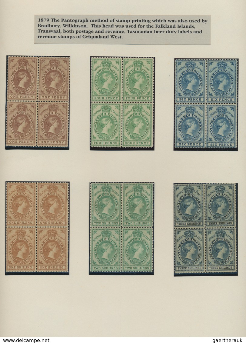Griqualand-West: 1877-1879 REVENUES: Collection Of More Than 200 Stamps, Mint And Used, 11 Of Them O - Griqualand West (1874-1879)