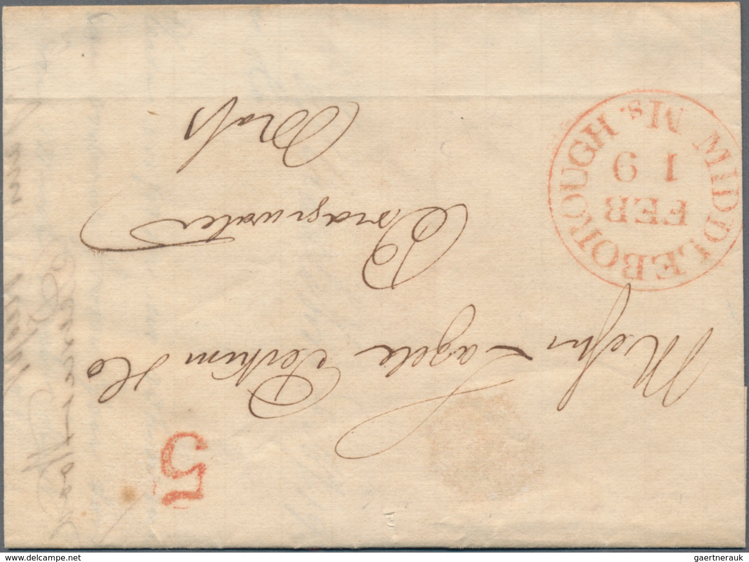 Vereinigte Staaten Von Amerika - Vorphila / Stampless Covers: 1822/1847 (ca.), Collection Of Apprx. - …-1845 Prephilately