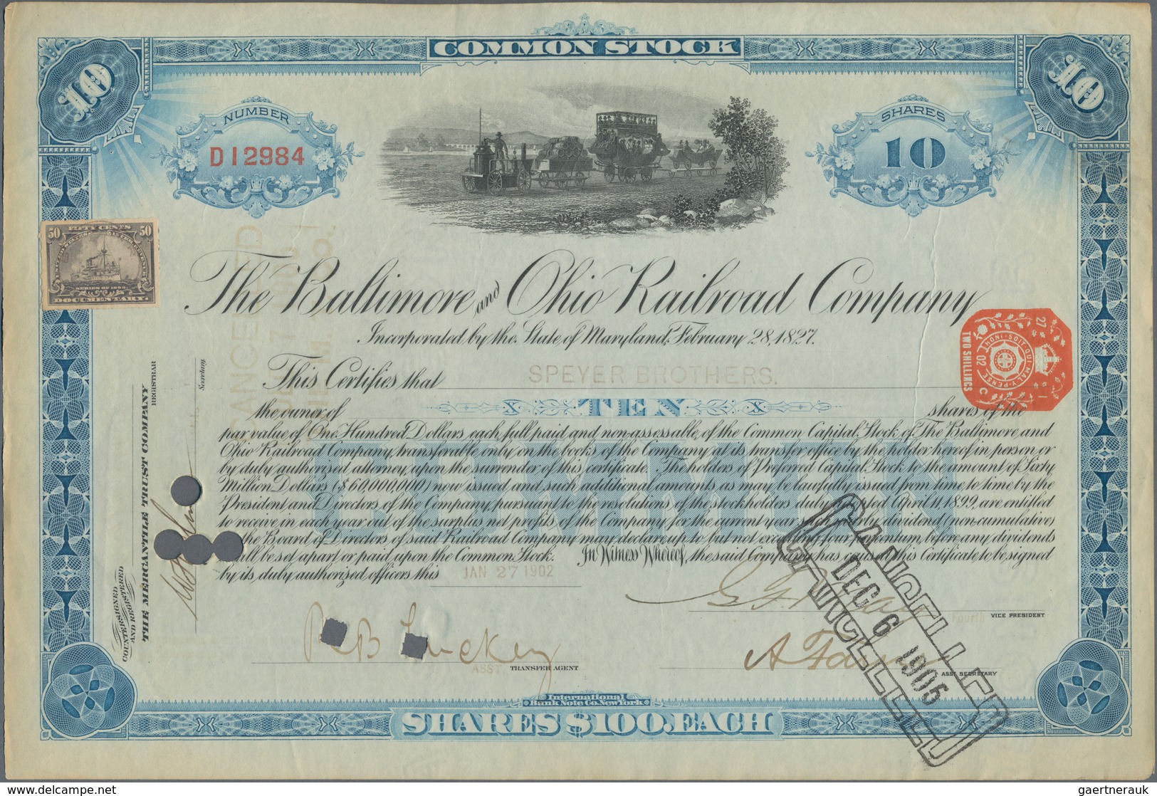 Vereinigte Staaten Von Amerika - Fiskalmarken: 1867/1936, Fiscals On Documents Up To $100 Denominati - Revenues