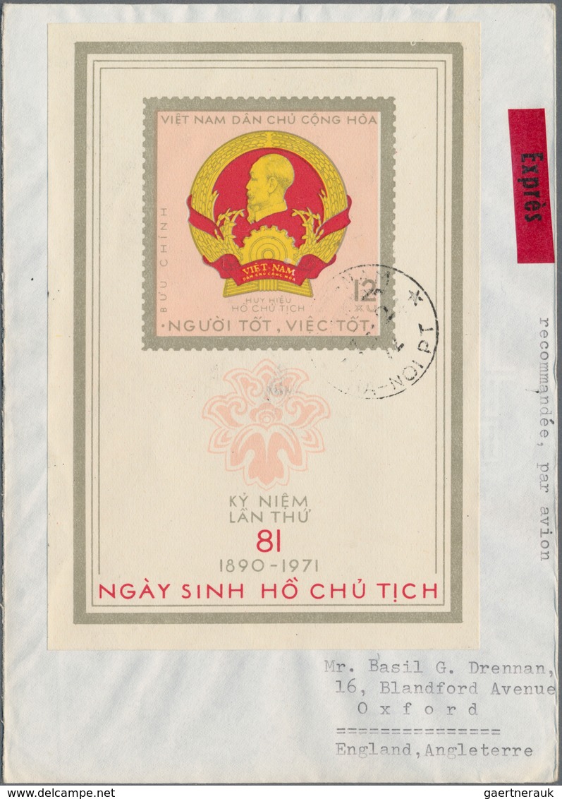 Vietnam-Nord (1945-1975): 1972/73, 30 Covers Addressed To Oxford, Great Britain, Mostly Express Airm - Viêt-Nam