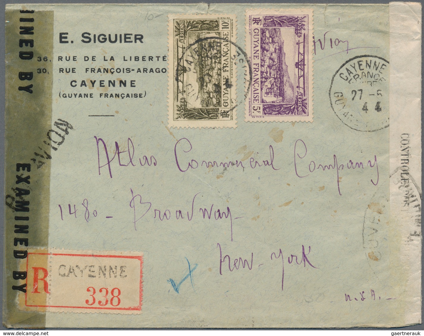 Französische Kolonien: 1939/1945, CENSOR WWII: Valuable Lot With Ca.30 Censored Covers, Comprising M - Other & Unclassified