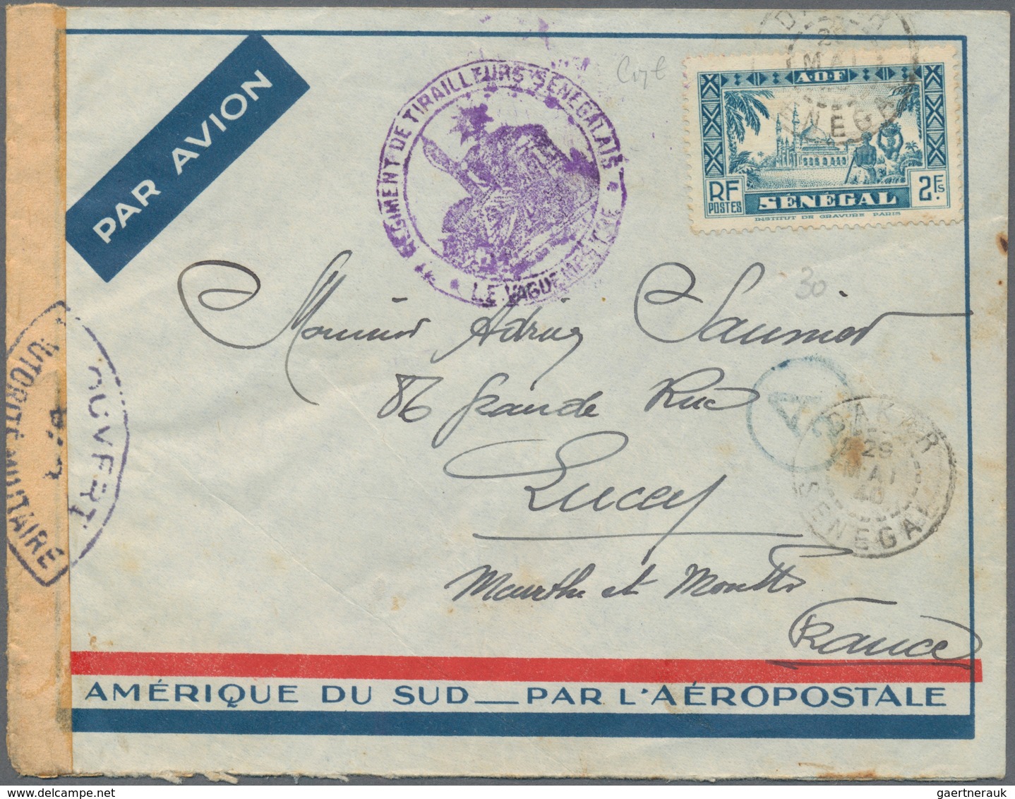 Französische Kolonien: 1939/1945, CENSOR WWII: Valuable Lot With Ca.30 Censored Covers, Comprising M - Other & Unclassified