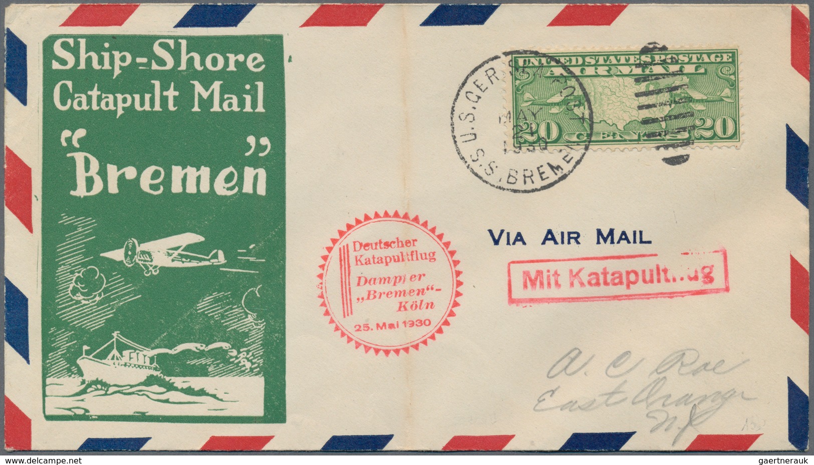 Katapult- / Schleuderflug- Und Raketenpost: 1929/1932, 40 "Katapult- Schleuderflug" Envelopes From S - Airmail & Zeppelin