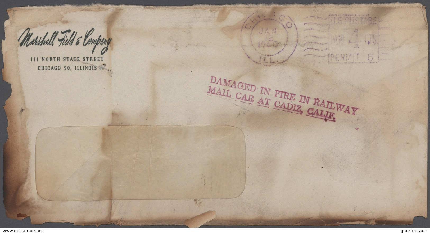 Katastrophenpost: 1921/78, Covers (13) With Various Aux Like "damaged In Handling...", "Damaged In F - Other & Unclassified