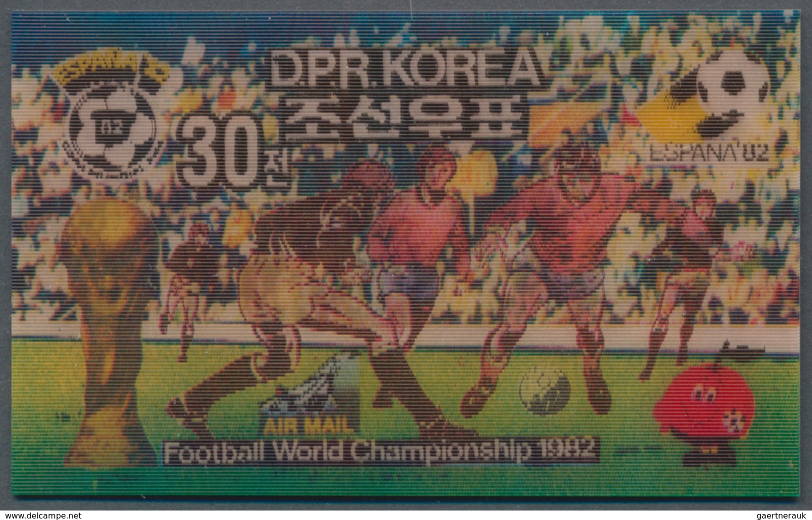 Thematik: Sport-Fußball / Sport-soccer, Football: 1981, Football World Cup 1982, North Korea Investm - Other & Unclassified