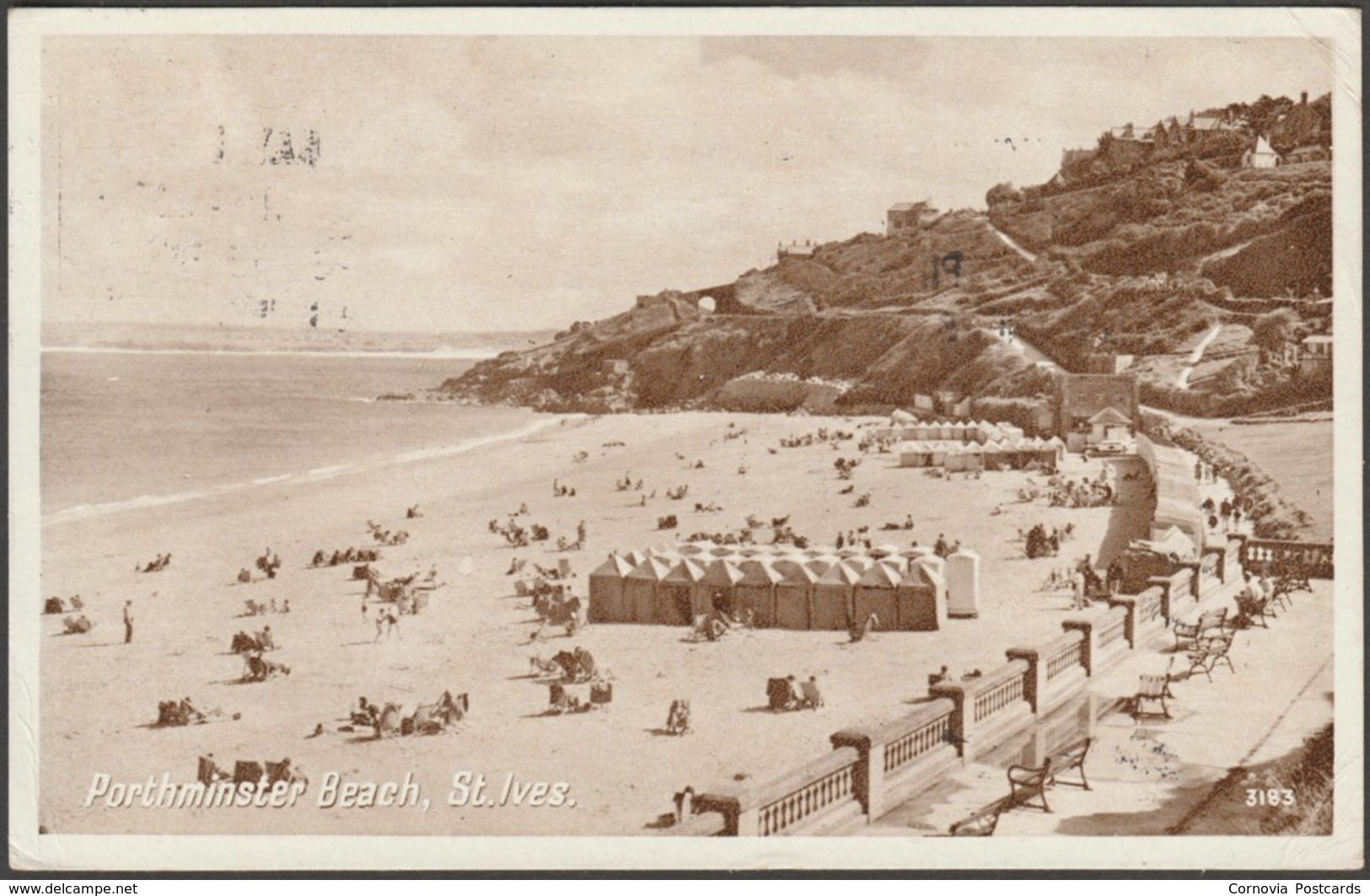 Porthminster Beach, St Ives, Cornwall, 1951 - Photo Precision Postcard - St.Ives