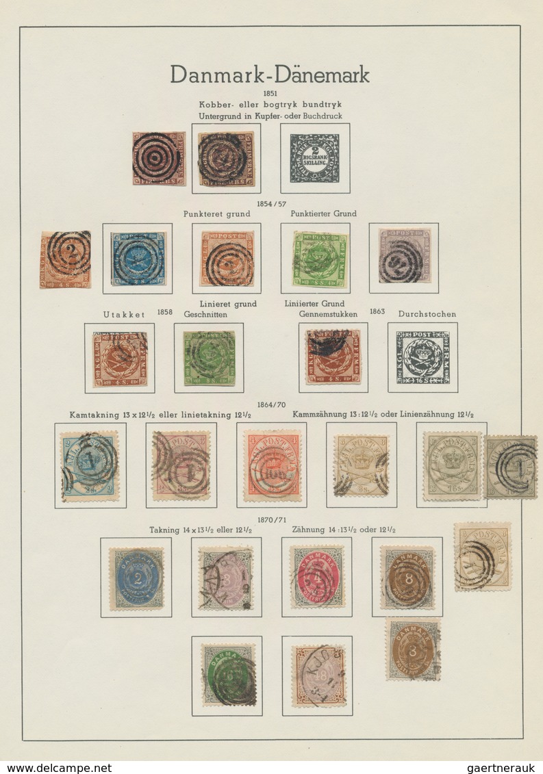 Dänemark: 1851/1980 (ca.), Fine Used Collection In A Lighthouse Binder, From A Nice Classic Section, - Used Stamps
