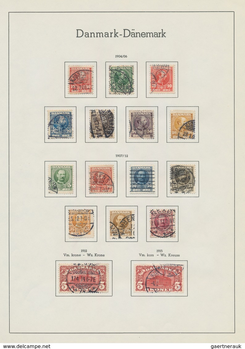 Dänemark: 1851/1980 (ca.), Fine Used Collection In A Lighthouse Binder, From A Nice Classic Section, - Oblitérés