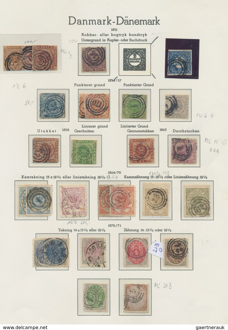 Dänemark: 1852/2000, Comprehensive Mint/used Collection In 2 Schaubek Binders, Starting With A Valua - Oblitérés