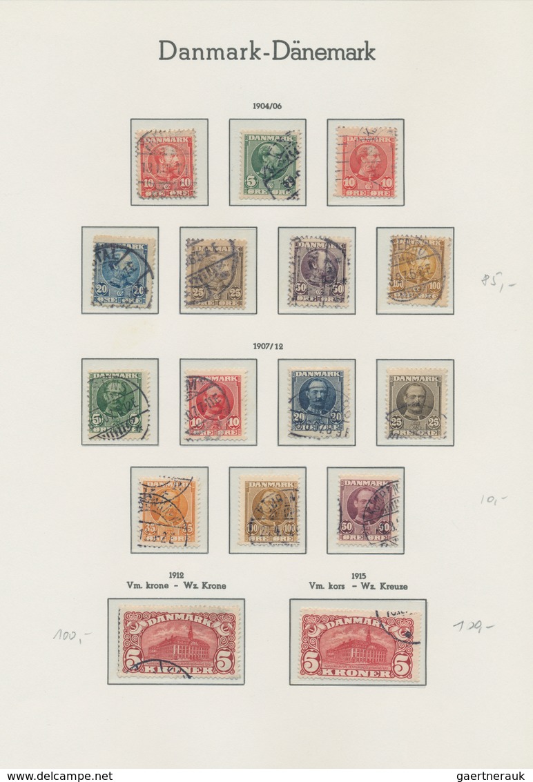 Dänemark: 1852/2000, Comprehensive Mint/used Collection In 2 Schaubek Binders, Starting With A Valua - Oblitérés