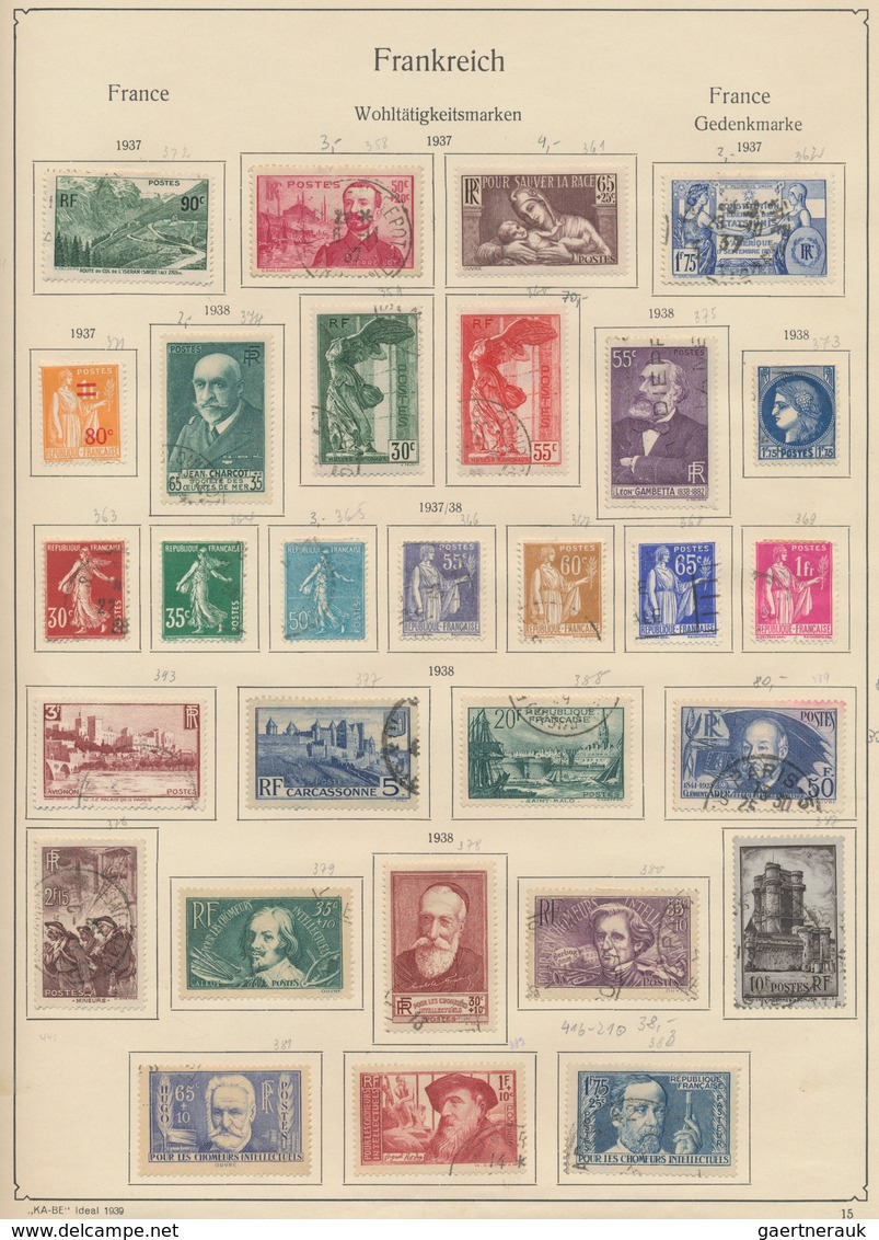 Frankreich: 1849/1966 Ca., Mint/used Collection In A KA-BE Album, Comprising Hundreds Of Different S - Collections