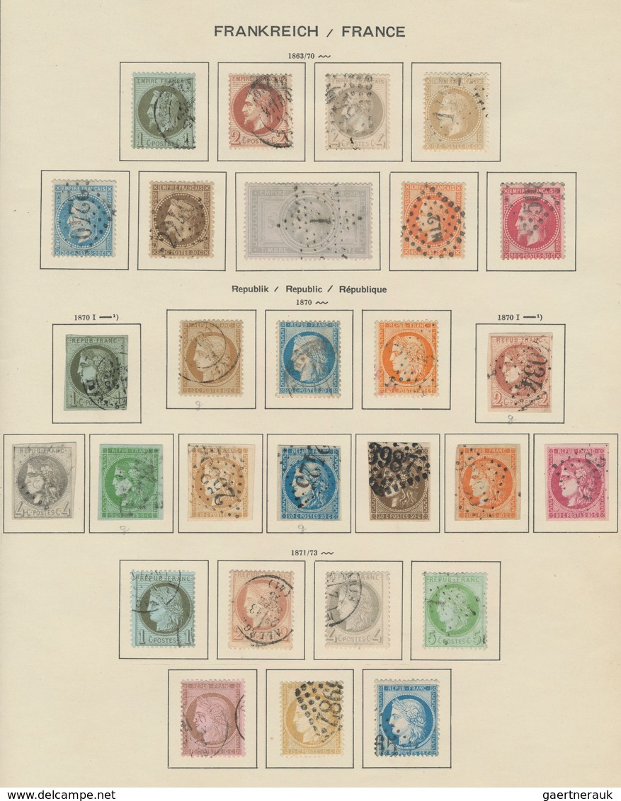 Frankreich: 1849/2003, Fine Used Collection In A Schaubek Album With Main Value In The Classic And S - Collections