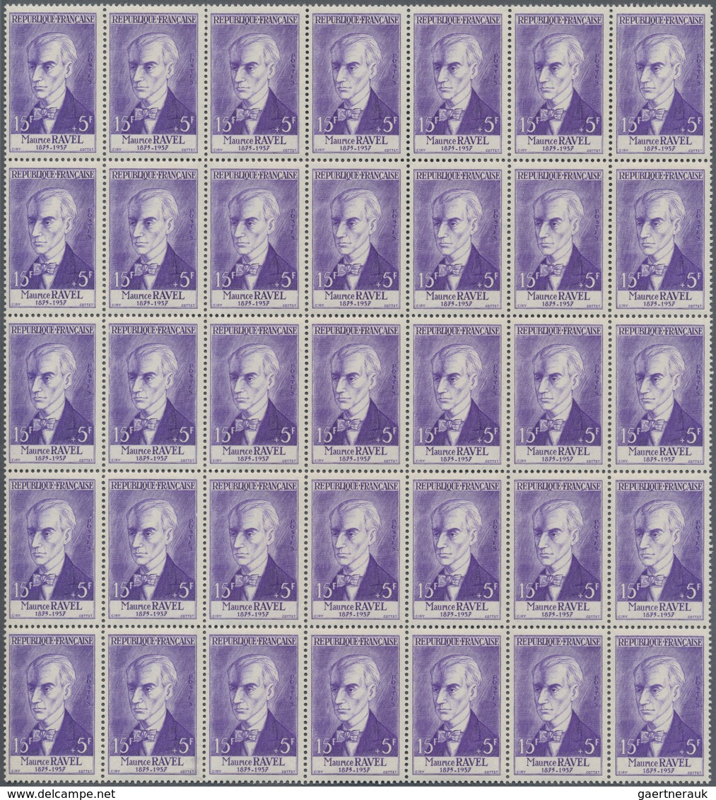 Frankreich: 1936/1973, comprehensive MNH stock of apparently mainly complete commemorative issues, M