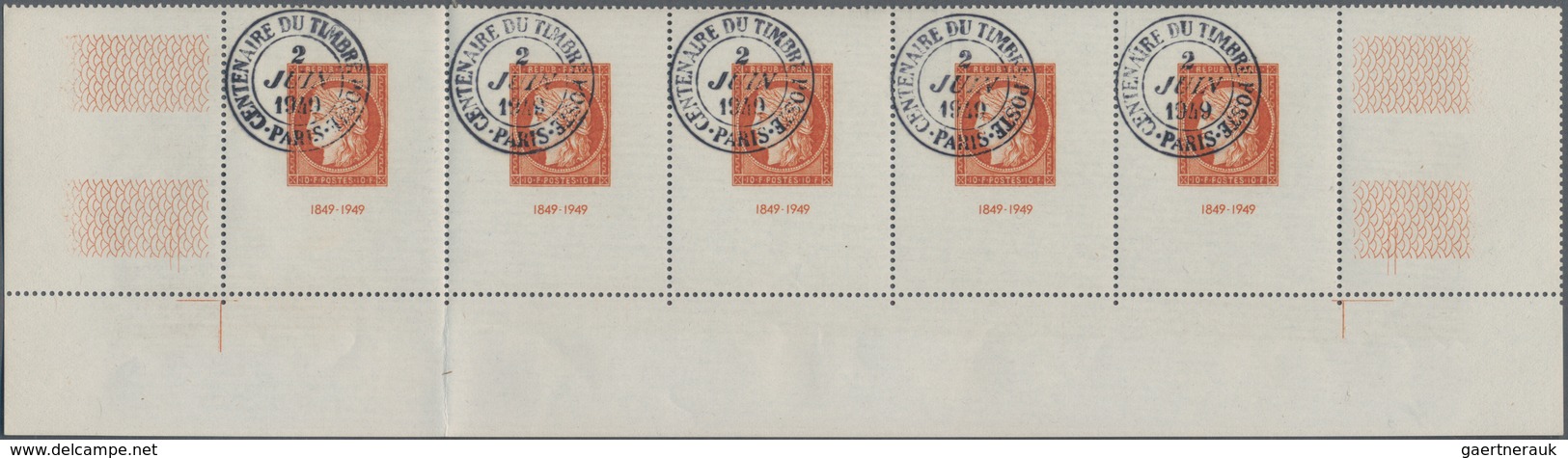 Frankreich: 1949/1950, Fine Used Lot: 1949 Citex Souvenir Sheet (26) And 1950 Red Cross 75 Sets With - Collections