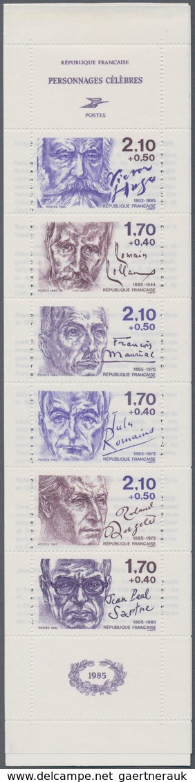 Frankreich: 1985, Writers And Poets, Set Of Six In Complete Booklets. At Least 22.170 Copies Mint Ne - Collections