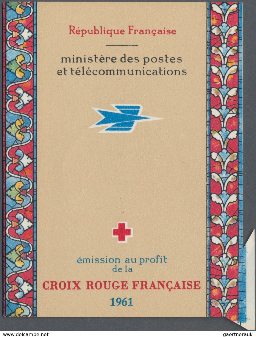 Frankreich - Markenheftchen: 1961, Red Cross Booklet With Miscut Front Cover (due To Foldover During - Autres & Non Classés