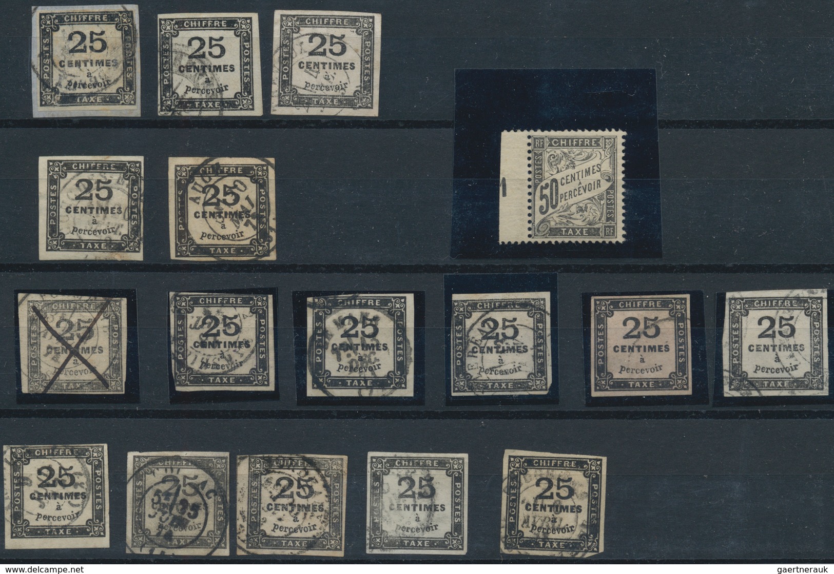 Frankreich - Portomarken: 1860/1950 (ca.), Enormous Used And Mint Accumulation Of Various Issues On - 1960-.... Oblitérés