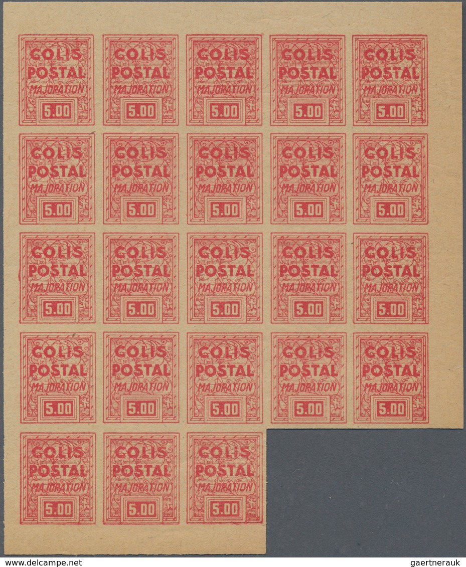 Frankreich - Postpaketmarken: 1941, Timbres De Mise A Jour ("Majoration"), Not Issued, 50c. Brun, 1f - Sonstige & Ohne Zuordnung