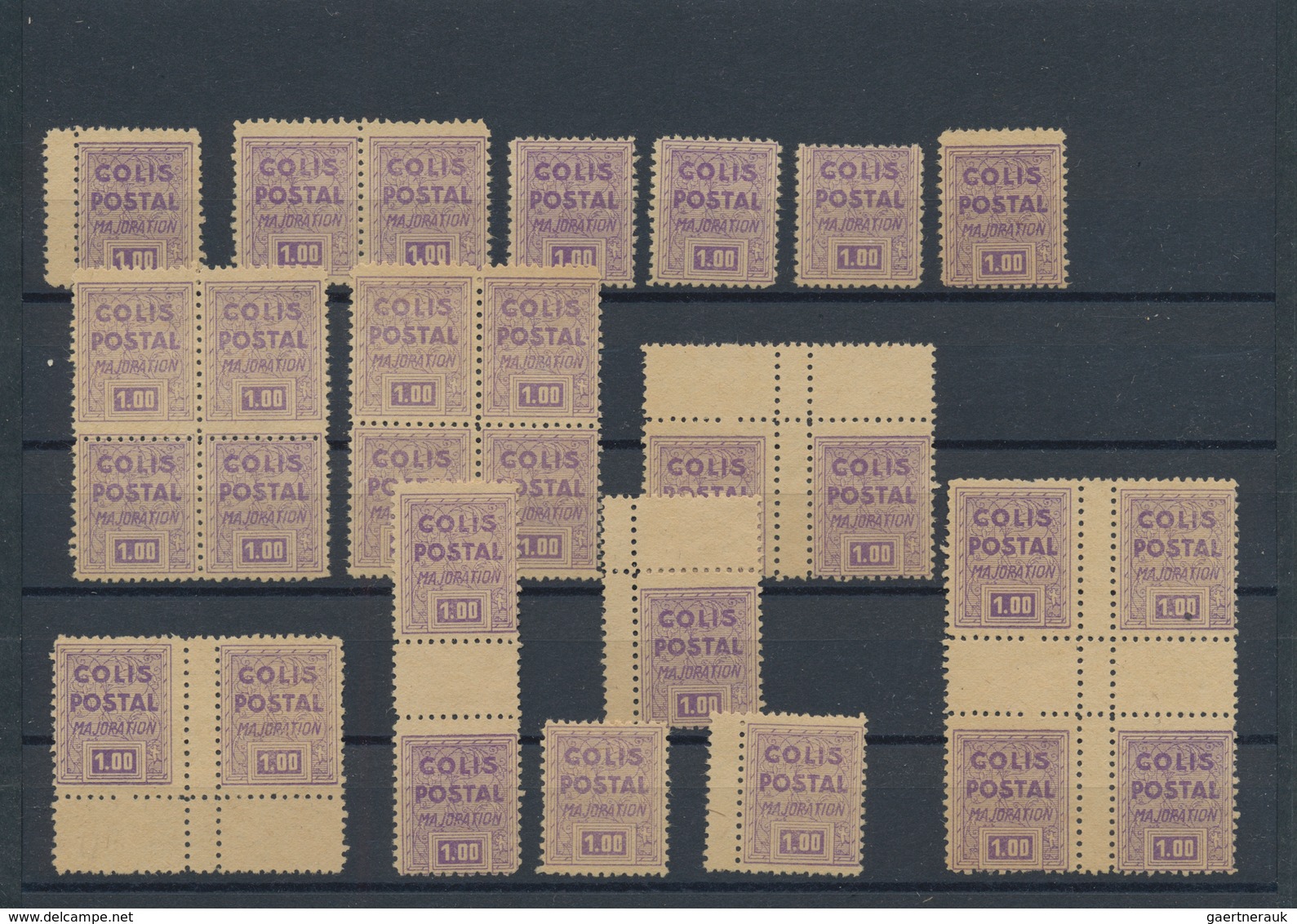 Frankreich - Postpaketmarken: 1941, Timbres De Mise A Jour ("Majoration"), Not Issued, Lot Of 42 Sta - Autres & Non Classés