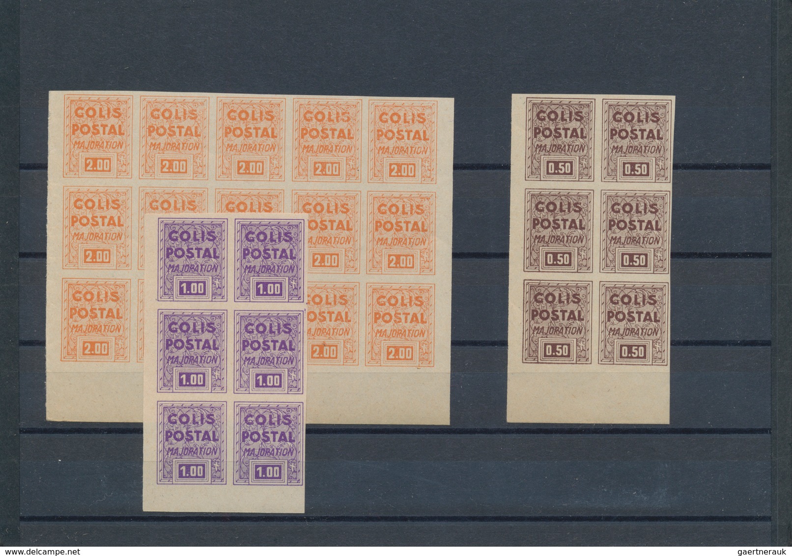 Frankreich - Postpaketmarken: 1941, Timbres De Mise A Jour ("Majoration"), Not Issued, Lot Of 67 Imp - Sonstige & Ohne Zuordnung