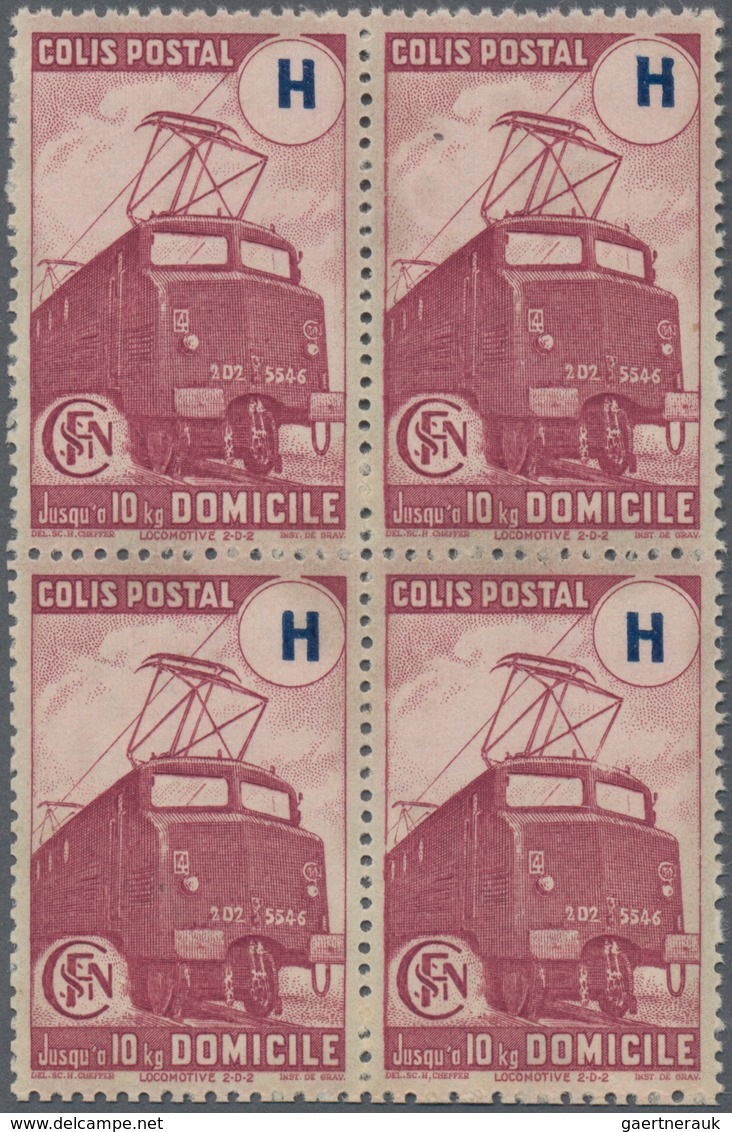 Frankreich - Postpaketmarken: 1945, "H" Purple "Domicile", Not Issued, Lot Of 100 Stamps, Unused No - Autres & Non Classés